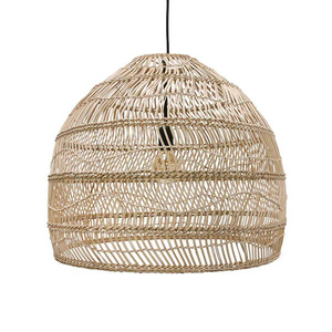 Decorative cone-shaped rattan pendant <b>lights</b>, chandeliers for living rooms and restaurants, natural round shapes. - Product Image 1
