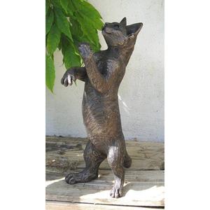 Statue de chat décorative en bronze, décoration intérieure et extérieure, sculpture de chat en fonte pour la maison et le jardin - Product Image 2