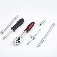 Kit d'outils de réparation automobile 46 pièces, jeu de douilles 1/4 de pouce, clé dynamométrique à cliquet, application électrique, avec boîte de rangement, pour mécaniciens