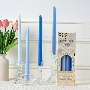 Bougie conique élégante de 25 cm de long pour cérémonie de mariage, bougie décorative en cire, centre de table pour événement romantique - Product Image 1