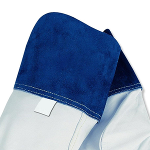 Gants de soudage TIG en cuir de chèvre pleine fleur, conception personnalisée, poignet tricoté, 7 oz, protection des mains, ignifuges, vente en gros - Product Image 5
