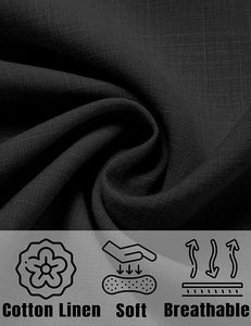 Camisas Casuales de Cuello Redondo para Hombre, 100% Algodón, Manga Corta, Secado Rápido, Ecológicas, Transpirables, Corte Holgado, para Playa, Verano, Bodas - Product Image 5