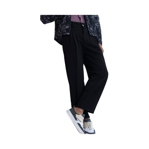 Pantalon pour homme semi-formel, coupe ample coréenne, écologique, respirant, en polyester/coton teint en fil, personnalisable, élégant et confortable - Product Image 3