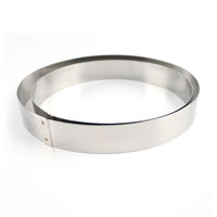 Cercle à mousse en acier inoxydable de qualité alimentaire, 3 tailles disponibles (15cm/18cm/21cm), hauteur 3cm, résistant au four et au congélateur, réutilisable, démoulage facile, pour entremets