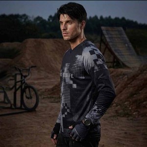 Vêtements de VTT à manches longues en gros, maillot de descente personnalisé, maillot de cyclisme pour hommes, maillot de motocross - Product Image 1