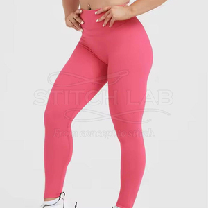 Leggings de maternité pour femmes, pantalons de yoga pour la grossesse, collants de grossesse à taille haute, extensibles dans les quatre sens, motif écossais, logo personnalisé, vente en gros - Product Image 2