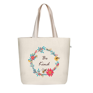 Bolso de Mano de Algodón Elegante para Mujer, Bolso Tote de Lona con Estampado Personalizado y Cremallera, Bolso de Transporte Resistente con Cremallera para Compras - Product Image 2