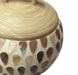 Boîtes et pots en nacre, boîte en nacre, mosaïque artisanale de coquillages de luxe pour la décoration intérieure, art raffiné - Product Image 4