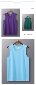 Mens Casual Gym Tank Top Eco-Friendly Lightweight Quick Dry Moisture Wicking Breathable Stretch Polyester Cotton Sleeveless - Product Image 4