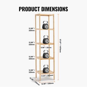 Estante de Baño de 5 Niveles, Estrecho, Multifuncional, Organizador de Almacenamiento, Soporte para Plantas y Flores - Product Image 3