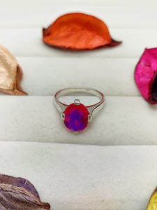 Unique Rainbow Quartz Fire <b>Ring</b> Elegant <b>Crystal</b> Gemstone Jewelry Fashion Statement Gift for Women Girls Colorful Engagement <b>Ring</b> - Product Image 6