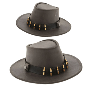 Sombrero de Vaquero Unisex de Lana con Banda de Bala, Estilo Punk, para Exteriores, Primavera y Otoño, 56-58 cm, Talla Adulto - Product Image 5