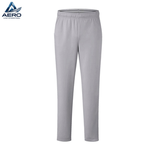 Pantalones Casuales de Cintura Elástica Grises para Hombre, Pantalones Deportivos Transpirables de Peso Medio de Poliéster Tejido, Pantalones Deportivos de la Mejor Calidad - Product Image 1