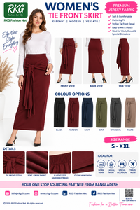 Empire Waist <b>Wrap</b> <b>Skirt</b> Women Solid Color Slit Detail Mid-Calf Casual Elegant Knitted Cotton Pencil <b>Skirt</b> Summer Wear - Product Image 2