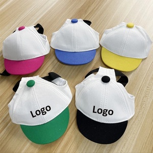 Custom Pet Baseball Cap 100% Cotton Twill Solid Adjustable Embroidered Logo Accessory for Small Medium <b>Dogs</b> - Product Image 5