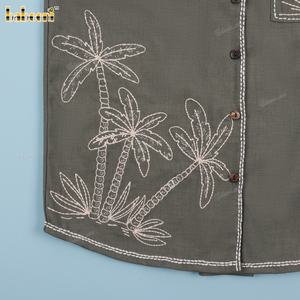 Chemise motif cocotier brodé de fil artistique pour adolescents-TB 38 - Product Image 6