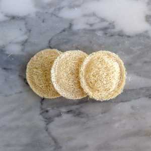 Esponjas para el cuidado de la piel, esponja redonda natural para el baño corporal, limpieza facial - Product Image 2