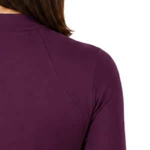 Chemise de base pour l'équitation pour femme, manches longues, col zippé, extensible, respirante, haute performance, pour l'entraînement équestre - Product Image 6
