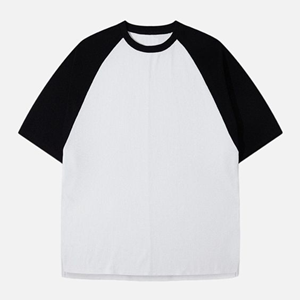 Camiseta de Manga Corta Raglán Extra Grande para Hombre, Diseño Personalizado, 100% Algodón, Tejido Grueso, Color Sólido, Lisa - Product Image 1