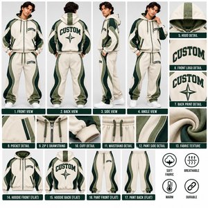 Proveedor de Conjuntos Deportivos para Hombre, Ropa Deportiva con Cremallera y Bordado Personalizado, Fábrica de Ropa de Marca Privada - Product Image 5