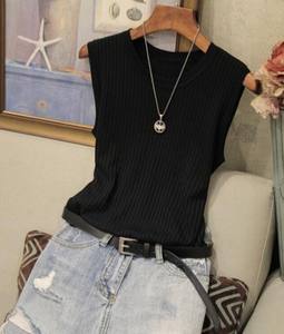 Gilet sans manches décontracté pour femme, tricoté à la main, 100 % coton, à porter en dessus ou en dessous - Product Image 6