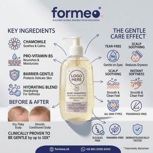 Fabricante de Champú OEM, Champú y Gel de Baño Orgánico para Bebés de Marca Privada Personalizada, Champú con Ingredientes Naturales para el Cabello - Product Image 1