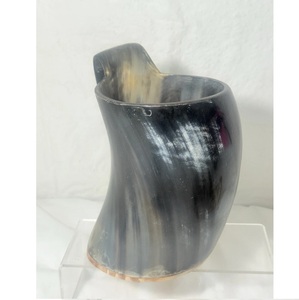 Mug à boire en corne de buffle naturelle, tasse à bière artisanale, grande capacité, réutilisable, cadeau de fête - Product Image 1
