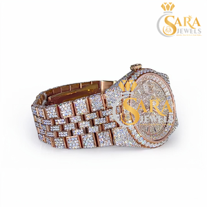 Limited Edition Luxury VVS Moissanite Diamond Automatic Movement Watch Latest Hip Hop Style Iced Stainless Steel Antique Glass - Product Image 2