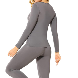 Sous-vêtements thermiques d'hiver, caleçons longs avec doublure en polaire double couche, caleçons longs pour femmes de haute qualité avec polaire - Product Image 5
