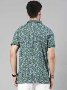 เสื้อยืดแขนสั้นสีเขียวล้วนสำหรับผู้ชาย Massee Sports ผ้าถักโพลีเอสเตอร์ระบายอากาศได้ดี น้ำหนัก 180 กรัม พร้อมโลโก้ด้านหน้า - Product Image 4