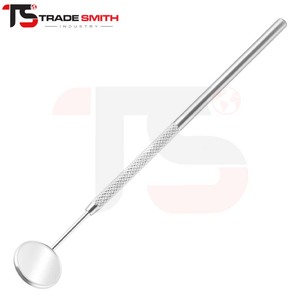 Miroir buccal dentaire TSI avec poignée en acier inoxydable, poignée moletée, instrument d'examen buccal, classe I, certifié CE - Product Image 4