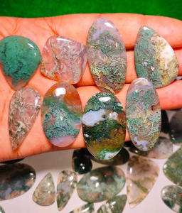 Cabujón de piedras preciosas sueltas de ágata musgo Natural, forma de mezcla pulida, cabujón para hacer todos los tamaños de cristal de colgantes de joyería, piedras preciosas - Product Image 3