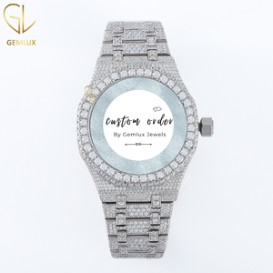 นาฬิกาฮิปฮอปอัตโนมัติสุดหรู ประดับเพชรโมอิสซาไนต์ D VVS เต็มหน้าปัด ผ่านการทดสอบเพชร สำหรับผู้ชาย - Product Image 2