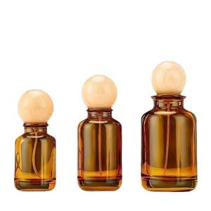 Brown Cylinder Glass Screen Printing Unalilia <b>30ml</b> 50ml 100ml Press-Type Cosmetics and <b>Perfumes</b> Spray <b>Bottles</b> - Product Image 2