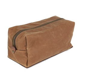 Trousse de Toilette Vintage en Toile Cirée et Cuir avec Logo Personnalisé pour Hommes, Sac de Voyage Imperméable pour Articles de Toilette et Rasage, Organisateur LCTB-0065 - Product Image 6