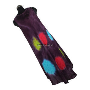 Vestido de rayón tie-dye para mujer, vestido tipo paraguas con diseño colorido, ropa de playa bohemia, vestido largo. - Product Image 2