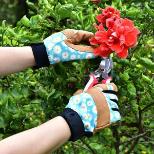Gardening Leather <b>Gloves</b> for Women Durable Floral Work <b>Gloves</b> with Soft Grip Palm Breathable Fabric <b>Touchscreen</b> Fingertips - Product Image 4