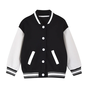 Best Selling Unisex Cartoon Pattern Hooded 100% Wool Varsity Baseball <b>Jacket</b> Streetwear Bulk Quantity - Product Image 1