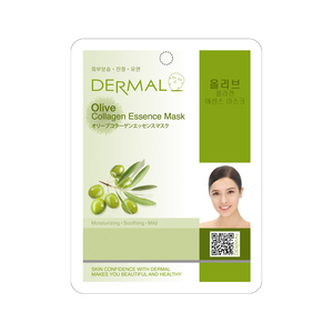 Masque à l'essence de collagène DERMAL Olive - Beauté coréenne - Soins de la peau coréens - Cosmétiques coréens - Masque visage sans cruauté - Anti-inflammatoire - Product Image 1
