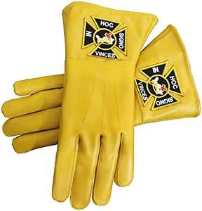 Guantes de Montar a Caballo de Cuero Suave Antideslizantes con Bordado Masónico del Caballero de Malta, Color Personalizado al por Mayor - Product Image 4