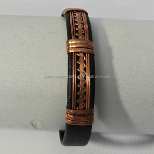 Pulsera Magnética de Cobre Sólido Hecha a Mano - Joyería Moderna y Ecológica para Hombres y Mujeres, Brazalete de Terapia Magnética - Product Image 1