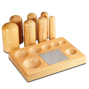 Wooden Dapping <b>Doming</b> Block And Punches Set Of 7 Sizes With Steel Plate Wood Forming Metal Shaping Jewelry Making Tools - Product Image 2