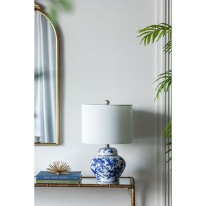 D12x19.3 lampada da tavolo in ceramica blu e bianca elegante Design vaso - Product Image 4