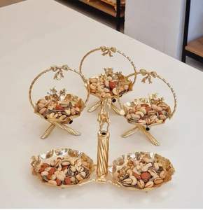 Juego de Regalo de 5 Tazones de Cerámica Hechos a Mano, Estilo Musulmán, Dorados, Ecológicos, Multifuncionales, para Servir en la Cocina, Ramadán - Product Image 2