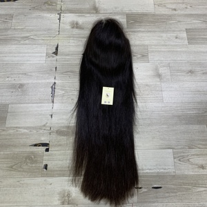 Perruque de haute qualité pré-épilée, petits nœuds, cheveux humains vietnamiens, lisses naturels, perruques à dentelle frontale, perruques en dentelle HD brutes - Product Image 2