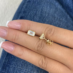 ต่างหูเพชรทองคำขาว 14k ประดับเพชรเลี้ยงในห้องปฏิบัติการ ได้รับการรับรองจาก IGI เครื่องประดับที่เป็นมิตรต่อสิ่งแวดล้อมสำหรับผู้หญิง ของขวัญวันครบรอบ อัญมณีเปล่งประกาย - Product Image 3