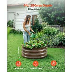 Bac de jardin surélevé en métal galvanisé pour extérieur, lot de 3, 2 x 2 x 1 pi, grand bac à plantes avec fond ouvert - Product Image 2