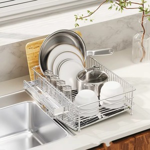Anti-slip feet <b>dish</b> <b>rack</b> for stable countertop placement Premium iron <b>dish</b> <b>rack</b> with high durability standards - Product Image 5