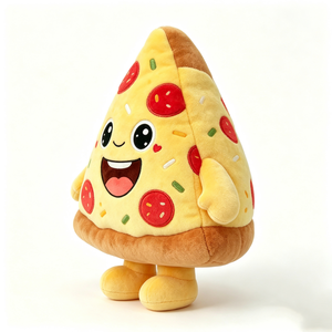 Peluche de pizza personalizado con brazos y piernas, ingredientes de pizza bordados, peluche de pizza con pepperoni y queso, peluche de rebanada de pizza de dibujos animados - Product Image 4