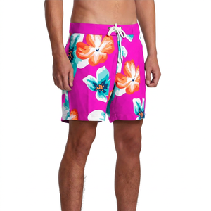 <b>Men's</b> <b>Floral</b> Print Board <b>Shorts</b> Quick Dry Drawstring Waist Casual <b>Swim</b> Trunks <b>Short</b> Length Mid Rise Polyester - Product Image 4